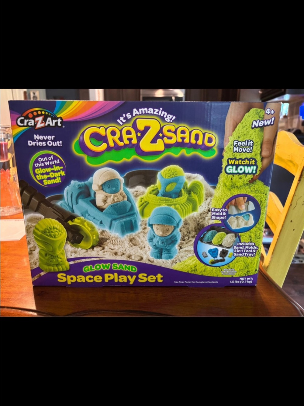 Cra-Z-Art Cra-Z-Sand Glow Space Play Set in Blue & Green